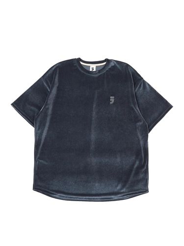 DROP SHOULDER VELVET 1/2 TEE (Charcoal) - A NOTHING - Modalova