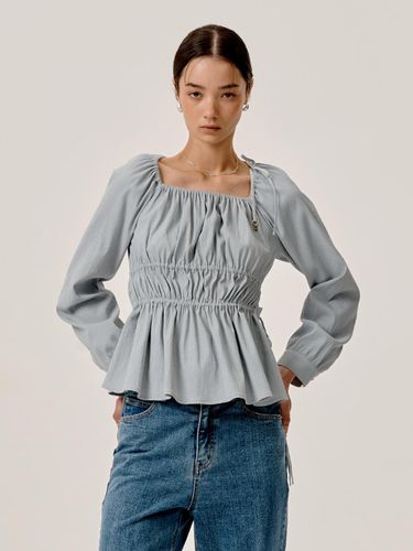 Vicia Square Neck Top_Sky Blue - J.Chung - Modalova