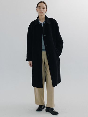 Wool Iong coat (Black) - peces - Modalova