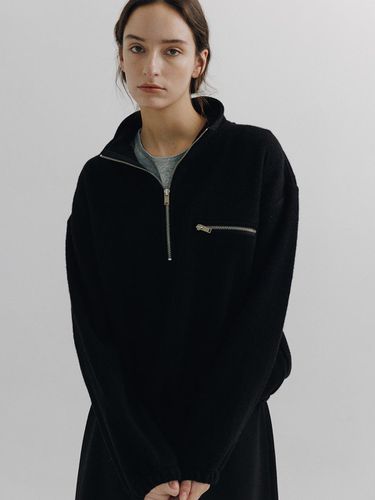 Wool haif zip up (Black) - peces - Modalova