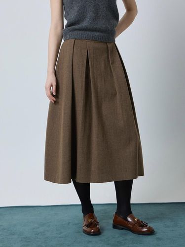 Wool blend tuck flared skirt BR_C244MSD033 - CC collect - Modalova