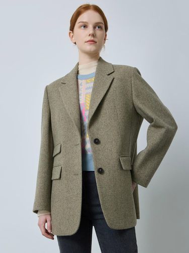 Wool Blend Twill Single Jacket KA_C244MSF034 - CC collect - Modalova