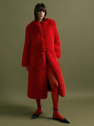 CERA 2way fur coat [red] - molliolli - Modalova