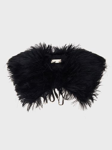 MU fur collar muffler [black] - molliolli - Modalova