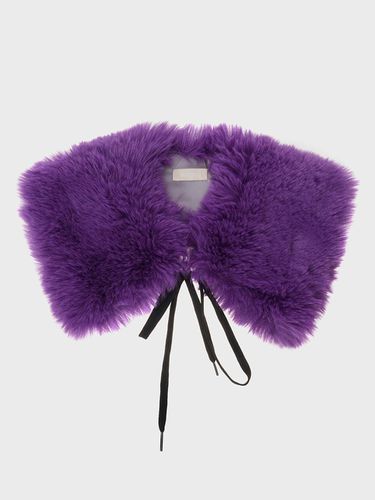 MU fur collar muffler [purple] - molliolli - Modalova