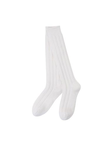 Long RIbbed Socks white - LE CASHMERE - Modalova