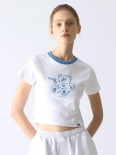 BadBear Ringer Slim Tee Skyblue - BadBlue - Modalova