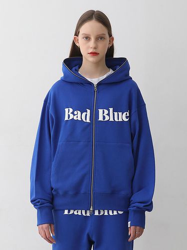 Logo Pull Zip Hoodie Blue - BadBlue - Modalova