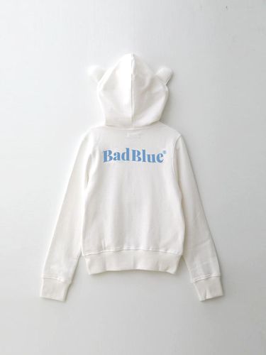 Bear Ear Zipup Crop Hoodie - BadBlue - Modalova