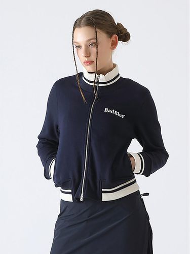 Logo Crop Zipup Jersey Navy - BadBlue - Modalova