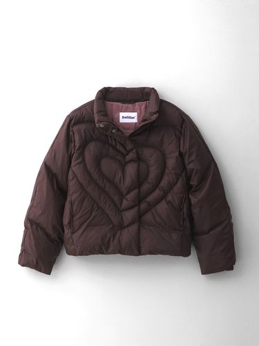 Heart Puffer Jacket Burgundy - BadBlue - Modalova