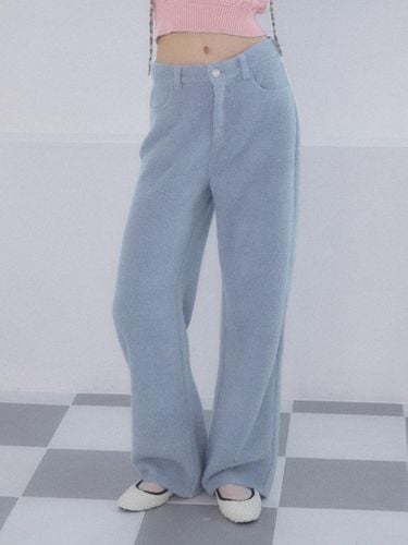 Merin Texture Pants [BLUE] - DELICCENT - Modalova