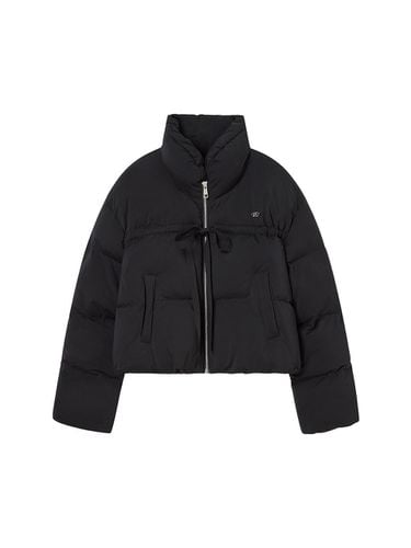 Ribbon High-Neck Puffer [BLACK] - DELICCENT - Modalova