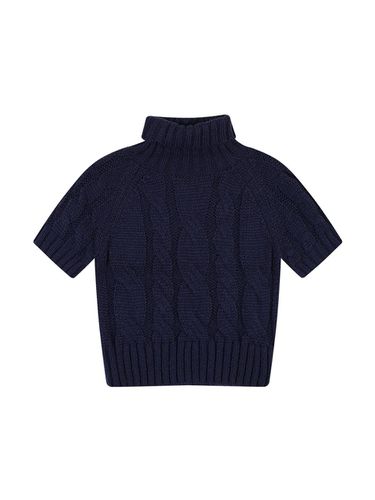 Cable Turtleneck Short-Sleeved Pullover [] - DELICCENT - Modalova