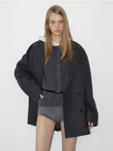 PADDINGTON WOOL HALF COAT (GREY, ) - LEHA - Modalova