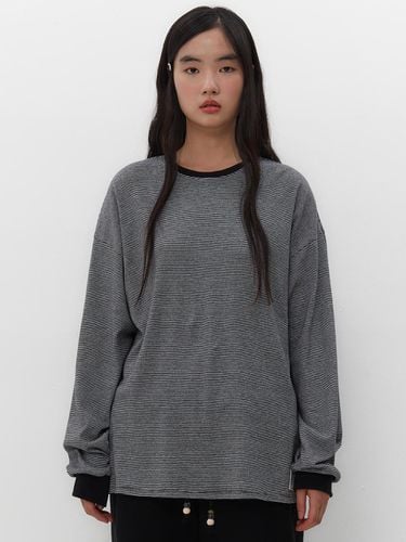 OVERSIZED STRIPE LONG SLEEVES [BLACK] - TUOMIO - Modalova