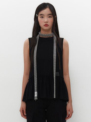 FRILL LAYERED VEST [BLACK] - TUOMIO - Modalova