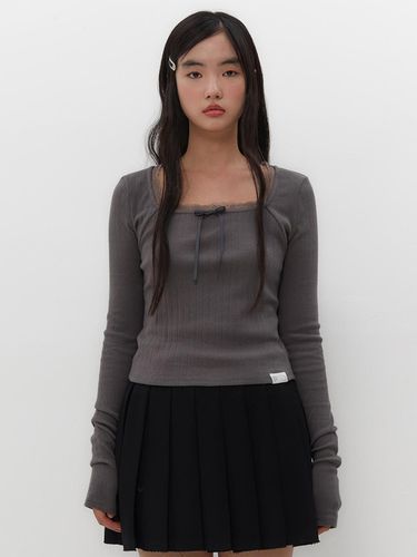 POINTELLE LONG SLEEVES [CHARCOAL] - TUOMIO - Modalova