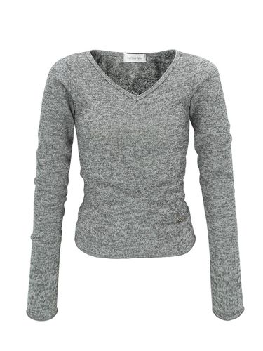 V NECK SLIM KNIT - DARKGRAY - bellialeu - Modalova