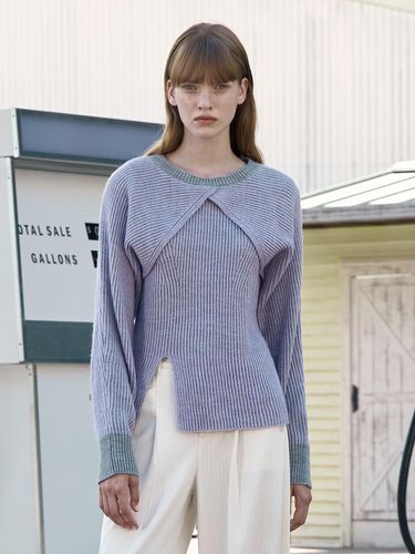 Two-in-one balleron knit pullover JYKT722I - Jucy Judy - Modalova