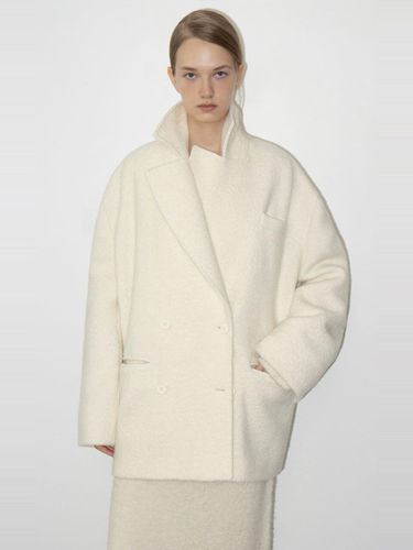 BOUCLE WOOL COAT (IVORY) - LEHA - Modalova