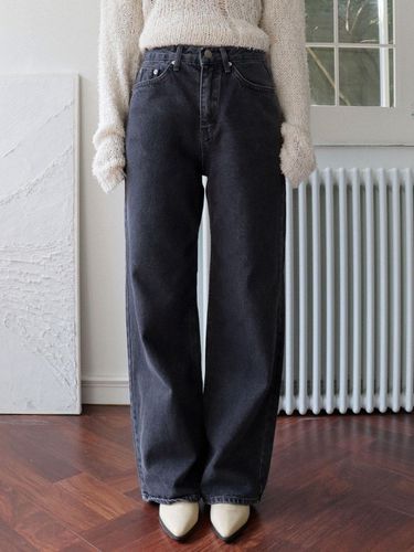 BELITA WIDE DENIM PANTS_2COLORS_BLACK - HAINT - Modalova