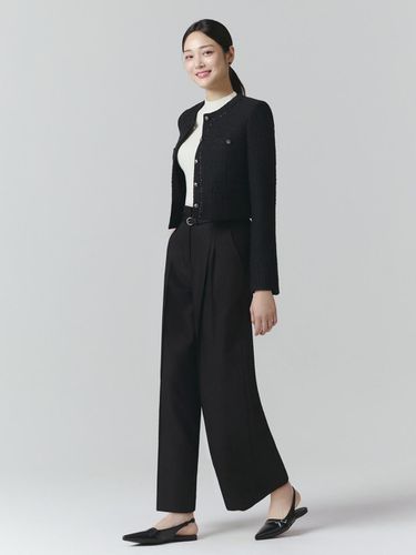 It Misha belted wide pants ITOAYPT410 (2COLOR) - itMICHAA - Modalova