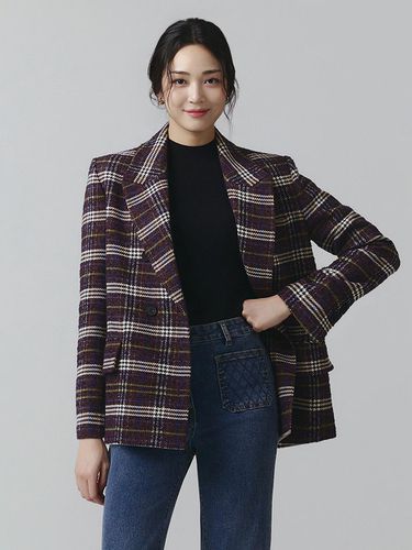 It MICHAA Double Busted Check Wool Jacket ITOBYJK8 - itMICHAA - Modalova