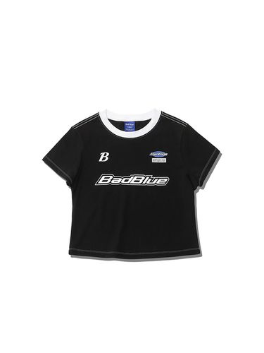 Racing Crop Tee Black - BadBlue - Modalova