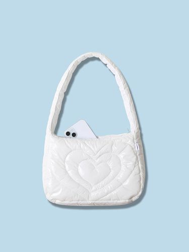 Heart Puffer Shoulder Bag Snow - BadBlue - Modalova