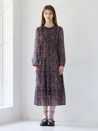 Material Mix Flower PATTERN Long dress_T246MOP141W - Thursday Island - Modalova