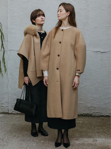 Levee Cashmere Puff Long Coat (2color) - andyou edition - Modalova