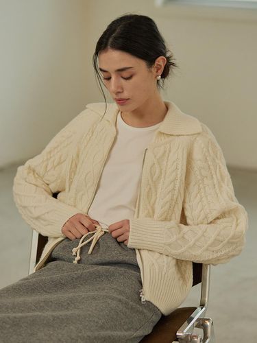 HUGO CABLE CARDIGAN (3colors) - MangoManyPlease - Modalova