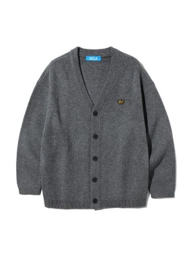 Logo Wappen Semi Overfit Cardigan [ - GREY] - UCLA - Modalova