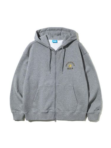 Bear Oversized-Fit Hood Zip-Up [ - GREY - UA - UCLA - Modalova