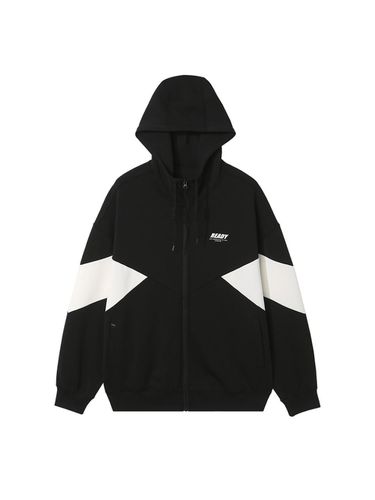 Color Block Hood Zip-Up BLACK - ready4next - Modalova