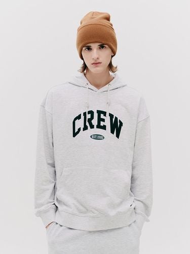 CREW Hooded Sweatshirt LIGHT MELANGE GREY - ready4next - Modalova