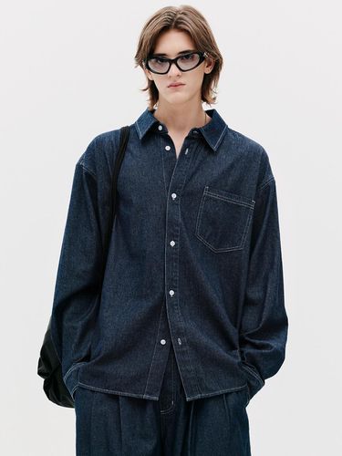 Overfit long-sleeved denim shirt DARK - ready4next - Modalova