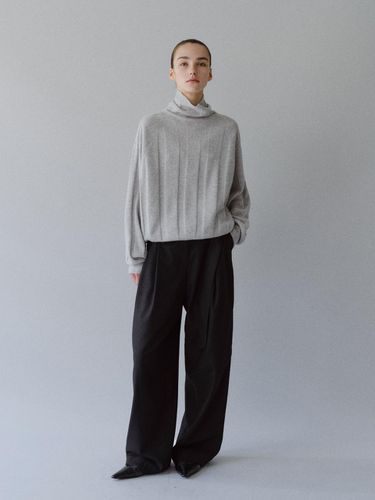 TFW WOOL TWO TUCK BELT TROUSERS_2COLORS - MOHAN - Modalova