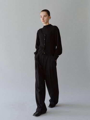 TFW WOOL TWEED WIDE TROUSERS_2COLORS - MOHAN - Modalova