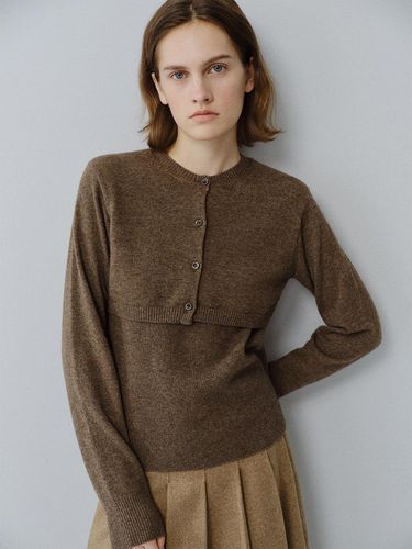 TFW CASHMERE LAYERD BOLERO KNIT CARDIGAN _3COLORS - MOHAN - Modalova