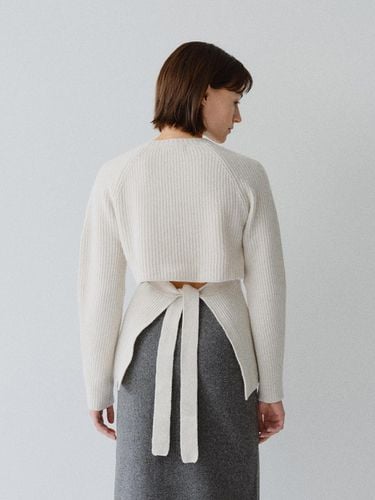 TFW MERINO WOOL BACK OPEN KNIT TOP_3COLORS - MOHAN - Modalova