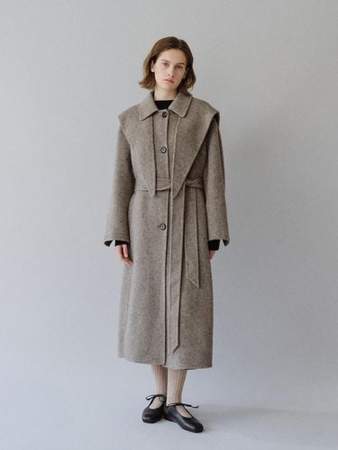 TFF YAK WOOL SINGLE HOODED COAT_L - MOHAN - Modalova