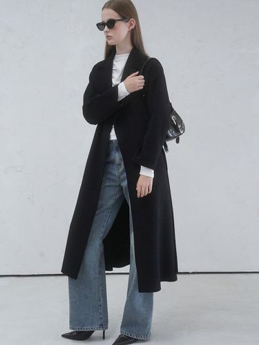 Langs Handmade Wool Coat BLACK - vivacious - Modalova