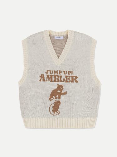 Jump up, super star! Sweatshirt Knit Vest AKN502 - AMBLER - Modalova