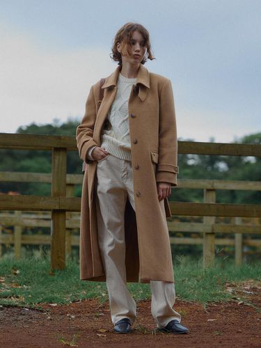 HIDDEN BALMACAAN LONG COAT [CAMEL] - FOLNUA - Modalova