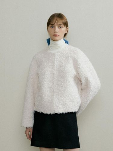 FAKE FUR SHEARING JACKET - White - THE PENNY - Modalova