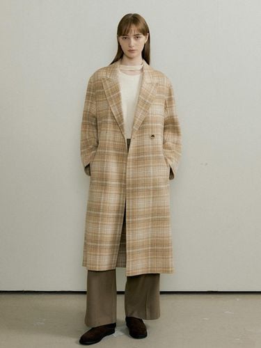 CHECK LONG HANDMADE COAT - Beige - THE PENNY - Modalova