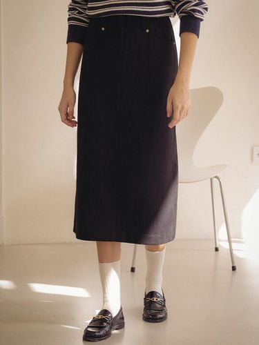 H-ine pocket long skirt_Black - KNOWN BETTER - Modalova