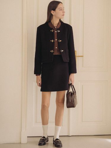 Berkeley wool mini skirt_Black - KNOWN BETTER - Modalova